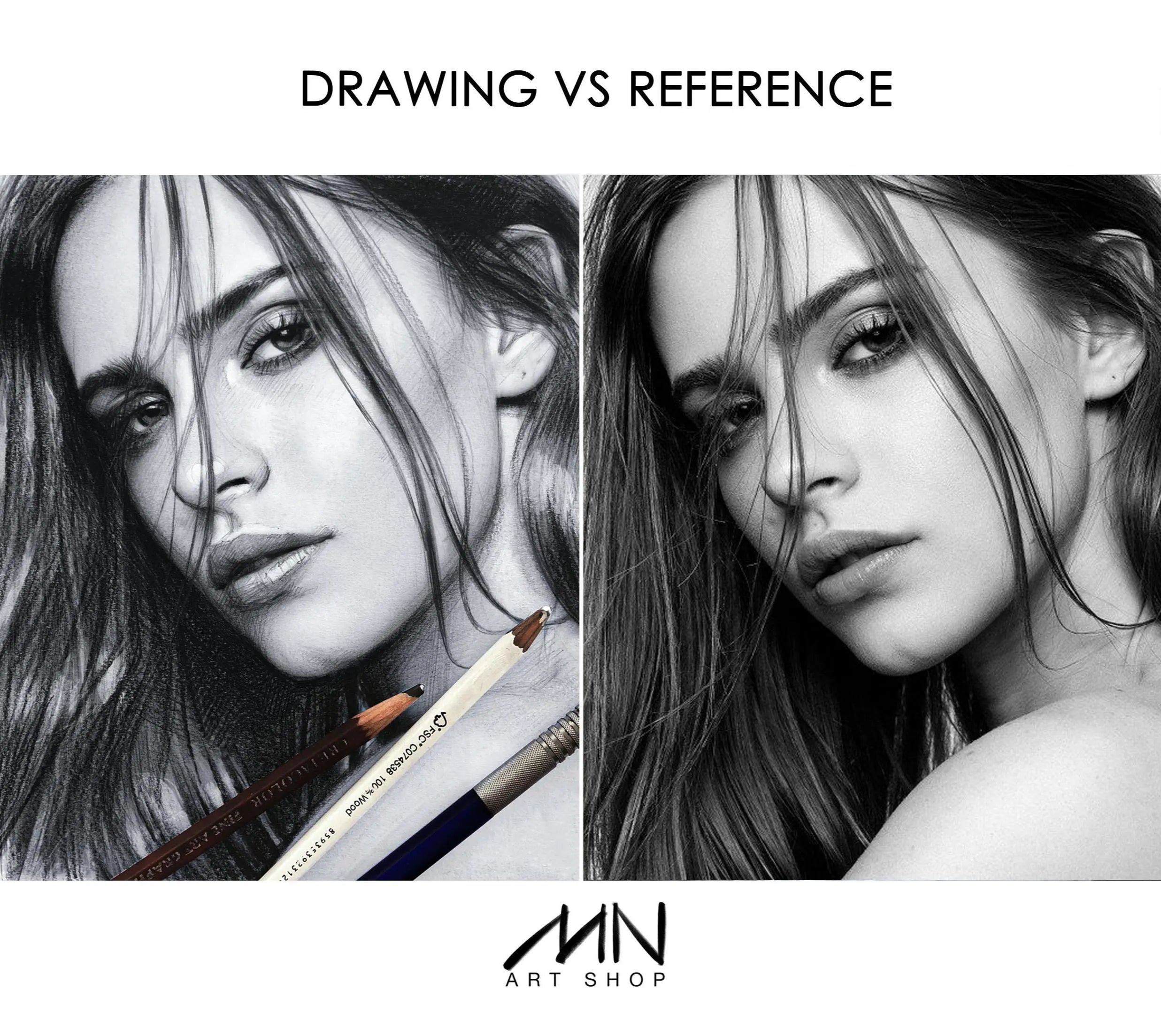 Custom Hand-Drawn Graphite Pencil Portrait