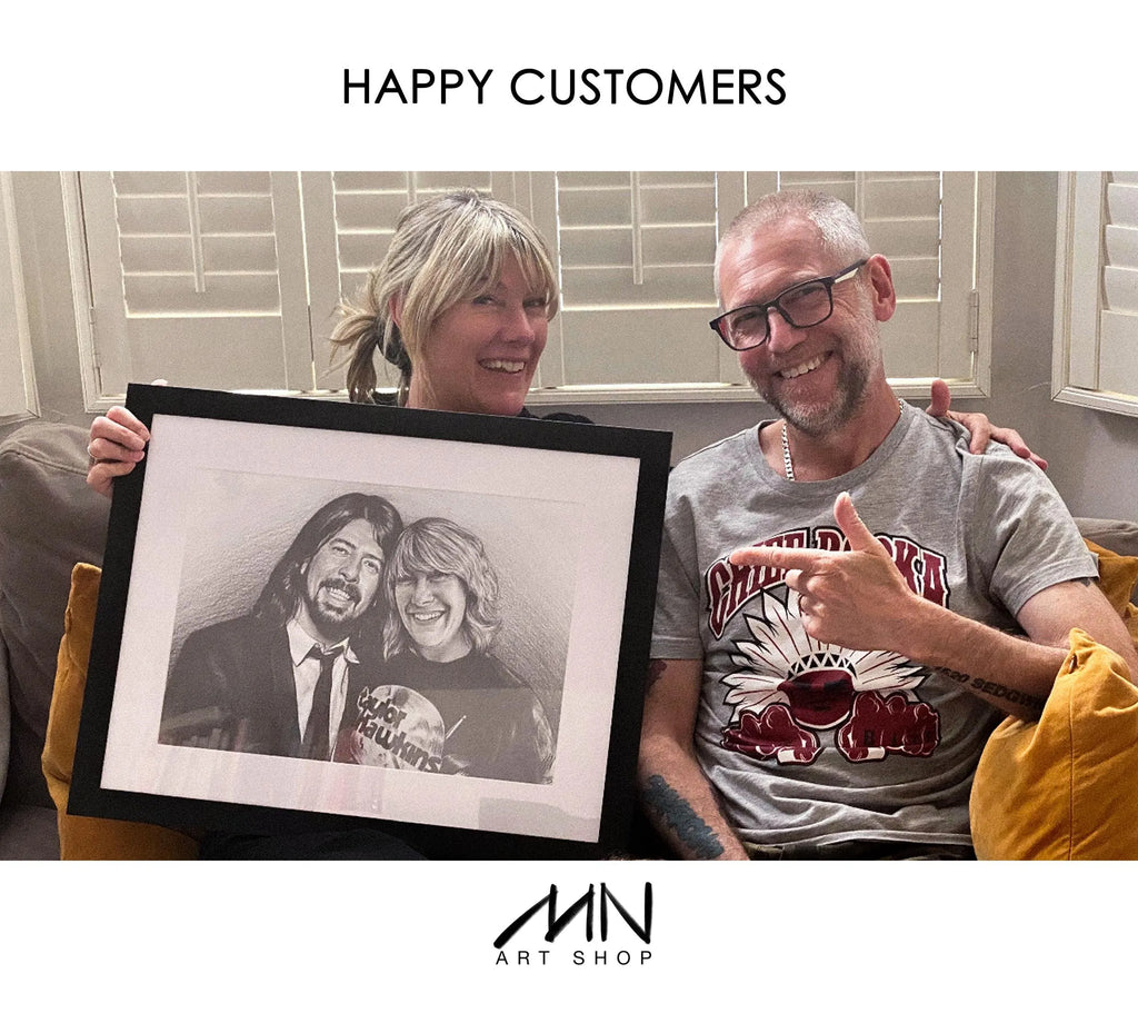Custom Hand-Drawn Graphite Pencil Portrait