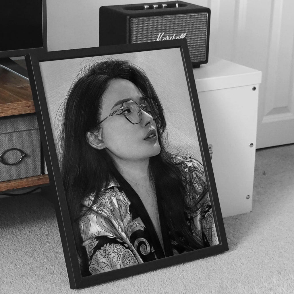Custom Hand-Drawn Graphite Pencil Portrait