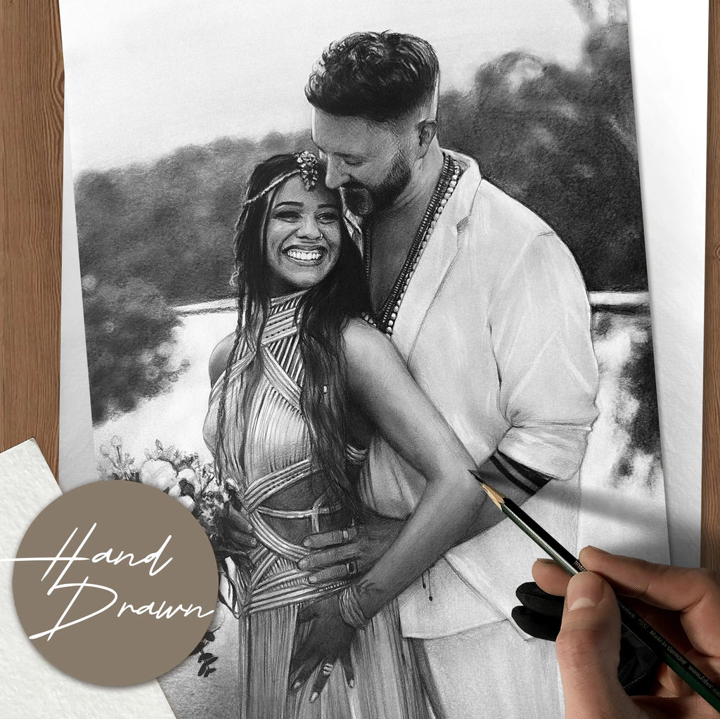 Custom Hand-Drawn Graphite Pencil Portrait