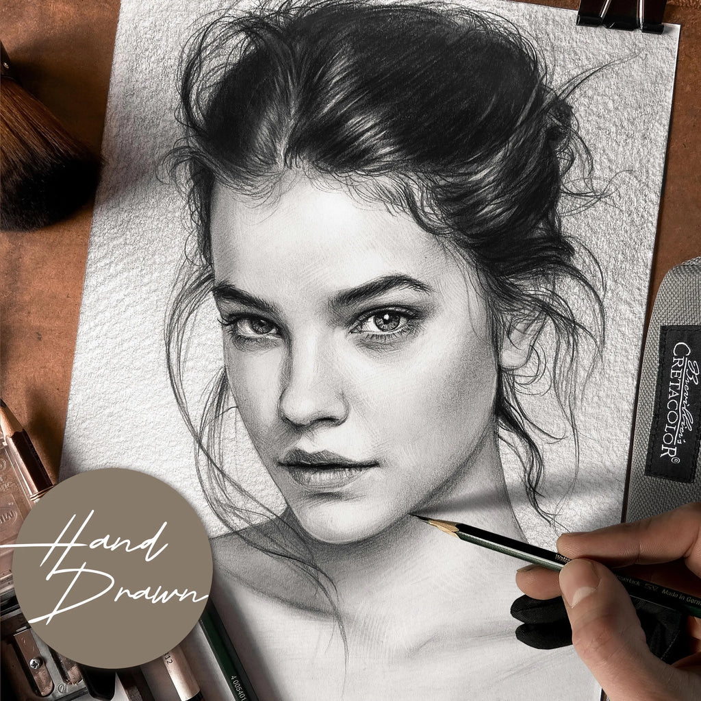 Custom Hand-Drawn Graphite Pencil Portrait
