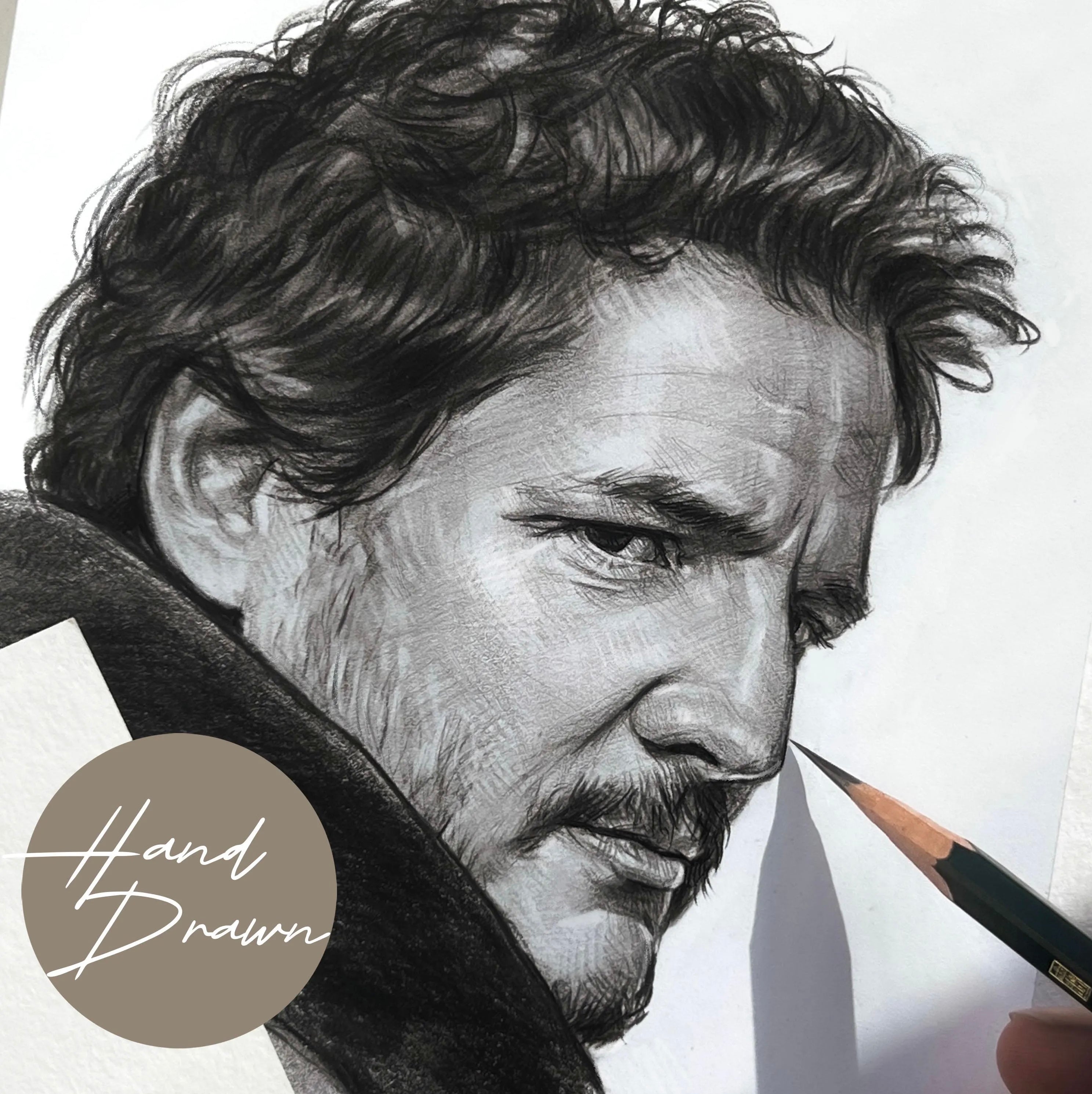 Custom Hand-Drawn Graphite Pencil Portrait